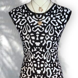 Felicity & Coco Selia Jacquard Knit Animal Print Bodycon Dress MP